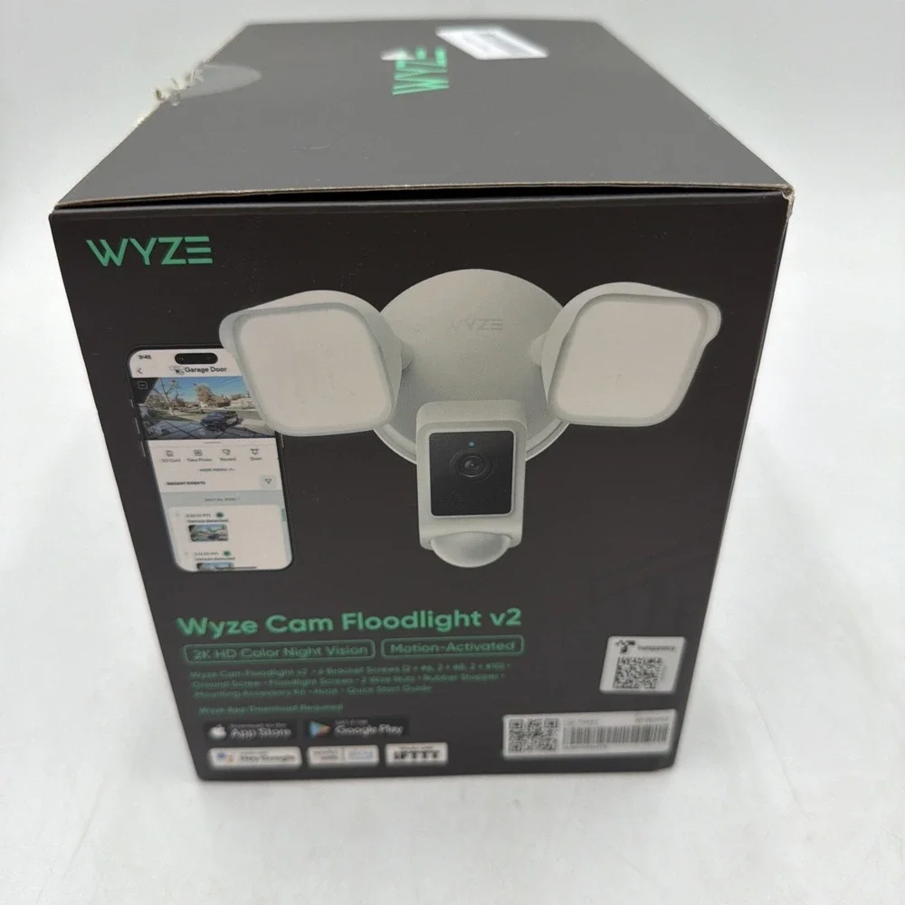 Wyze Cam Floodlight V2 Motion-Activated 2K HD Color Night Vision Camera